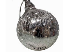 39946 [НУ-1258]Набор шаров «ЗВЕЗДНАЯ ПЫЛЬ» 8см (3шт/уп) серебро НУ-1258