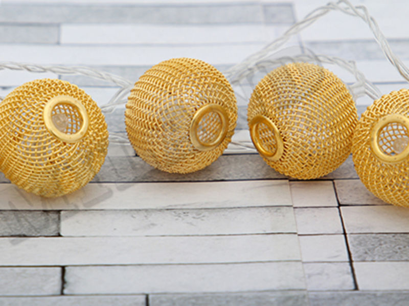 Гирлянда с насадками «ФОНАРИК» 4м (прозрачная нить, желтый) НЛ-8331