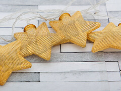 39969 [НЛ-8332]Гирлянда с насадками «ЗВЕЗДОЧКА» 4м (прозрачная нить, 20 ламп, желтый) НЛ-8332