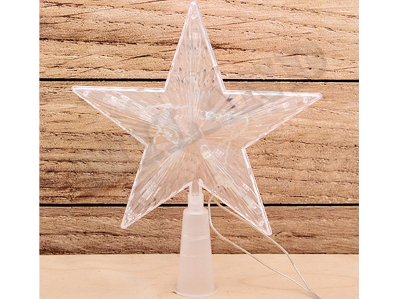 Купить оптом Верхушка на ёлку «БЕЛАЯ ЗВЕЗДА» 15х15см (10 LED, мульти) НЛ-8340 в Луганске