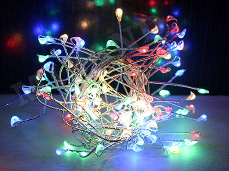 Гирлянда-проволока 2м, 100 разноцветных ламп НУ-1010