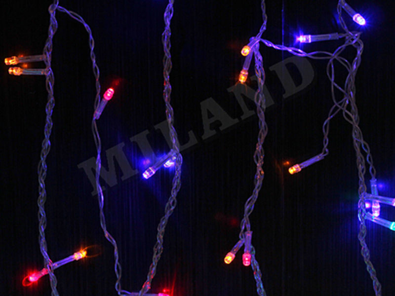 Гирлянда ЗАНАВЕС 3*2 м, 400 разноцветных ламп, прозрачная нить НУ-1019