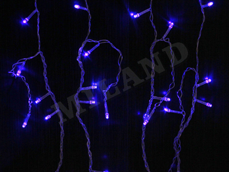 Купить оптом Гирлянда-занавес 3*2м (прозрачная нить, 400 неоновых синих ламп) НУ-1022 в Луганске