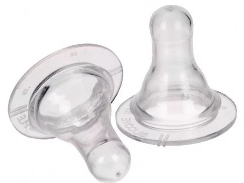 Соска силиконовая круглая на бутылочку быстрый поток 2 шт 502БП