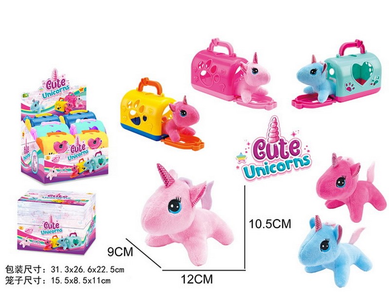 Мягкая игрушка Единорожка в переноске 15см DR5065