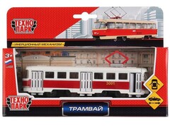 Технопарк. ТРАМВАЙ металл. инерц. 16,5 см (открыв. двери)