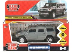 40622 [HUM2-12-GY]Технопарк. Машина "HUMMER H2" металл. инерц. 12 см (открыв. двери, багажник) темно-серый