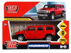 40623 [HUM2-12-RD]Технопарк. Машина "HUMMER H2" металл. инерц. 12 см (открыв. двери, багажник) красный