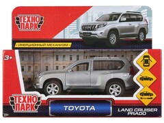 40627 [PRADO-SL]Технопарк. Машина "TOYOTA PRADO" металл. инерц. 12 см (открыв. двери) серебристый