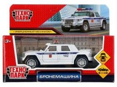40638 [FY6158-12POL-WH]Технопарк. Машина "БРОНЕМАШИНА ПОЛИЦИЯ" металл. инерц. 12 см (открыв. двери)