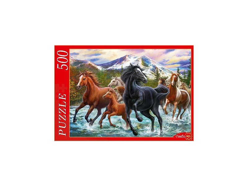 ПАЗЛЫ 500 элементов. ТАБУН ДИКИХ ЛОШАДЕЙ