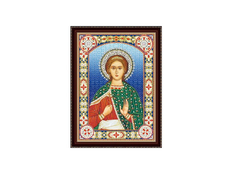 Алмазная мозаика 30х40 см ИКОНА СВЯТАЯ МУЧЕНИЦА НАДЕЖДА (с подр,. c част заполн., блест.)