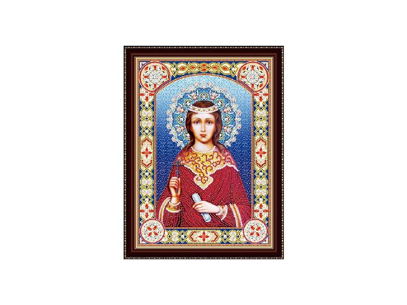 Алмазная мозаика 30х40 см ИКОНА СВЯТАЯ МУЧЕНИЦА ЛЮБОВЬ (с подр., c част. заполн., блест.)