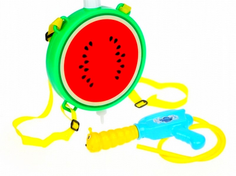 Водяной пистолет с рюкзаком «АРБУЗ» в пак. F-S4