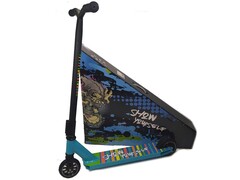 Самокат трюк. 50*10*86 см колеса 11 см до 100 кг голубой WX-ST430/1