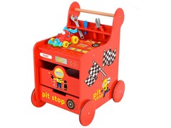 Автомастерская на колесах деревянная 3 в 1 с набором инструментов «Пит-стоп»