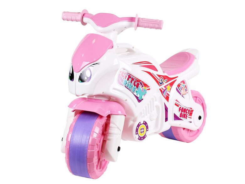 Мотоцикл 2-х колесный бело-розовый 5798