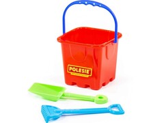 Набор №62: ведро-крепость малое, лопатка малая №3, грабельки малые №3