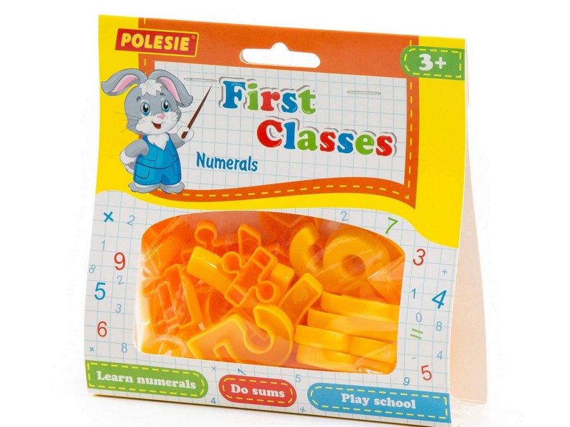 Набор "Первые уроки" 20 цифр + 10 математических знаков в пакете