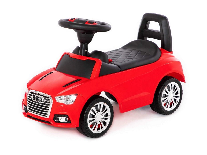 Каталка-автомобиль "SuperCar" №2 со звуковым сигналом красная