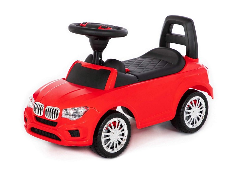 Купить оптом Каталка-автомобиль "SuperCar" №5 со звуковым сигналом красная в Луганске