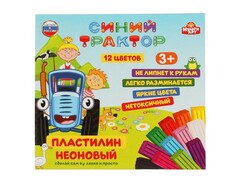 42880 [MODCLAY-NEON-12-180G-BT]Пластилин неоновый "СИНИЙ ТРАКТОР" 12 цветов