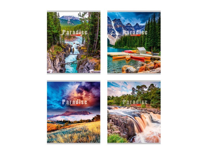 Тетрадь 96л ЛИНИЯ "ЗЕМНОЙ РАЙ" (цвет. мелов. обл.)