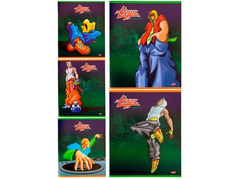 Тетрадь КЛЕТКА 48л "УЛИЧНЫЙ ХИП-ХОП" (цвет. мелов. обл.)