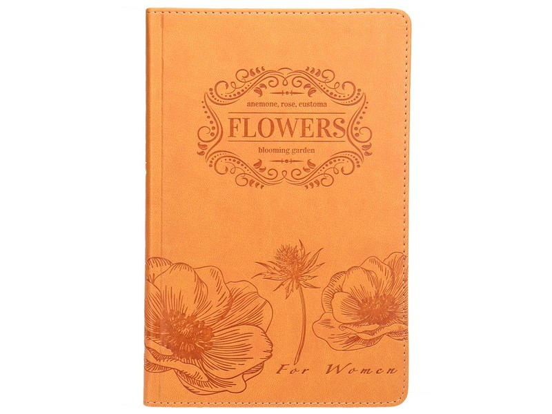 ЗАПИСНАЯ КНИГА А5 144л. БУТОНЫ ЦВЕТОВ БЕЖЕВАЯ (кожзам) 144-5836