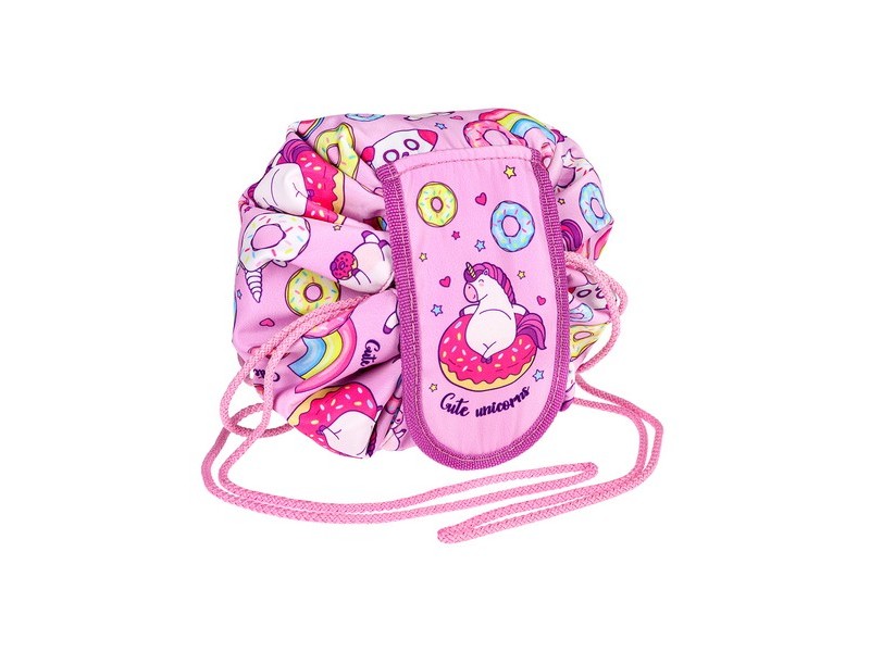 Пенал-торба ЕДИНОРОГ И ПОНЧИКИ РОЗОВЫЙ (ткань) ПН-6159