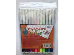 Фломастеры невентилируемые 12цв. "МУЛЬТИКИ" в блистере