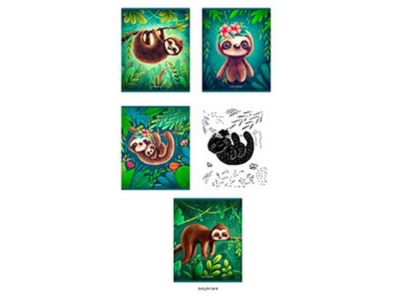 Тетрадь 96 л КЛЕТКА "МИЛЫЙ ЛЕНИВЕЦ" (мелов. картон, офсет)