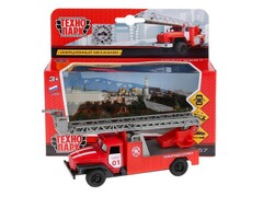 45948 [SB-16-55-A-WB]Технопарк. Машина "УРАЛ ПОЖАРНАЯ" металл. инерц. 12 см (открыв. двери, подвиж. детали)