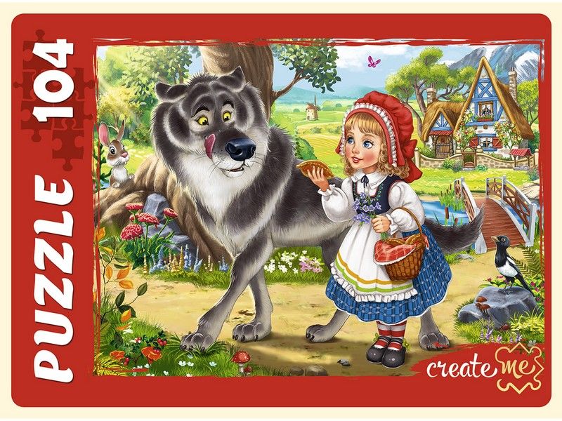 ПАЗЛЫ 104 элемента. КРАСНАЯ ШАПОЧКА