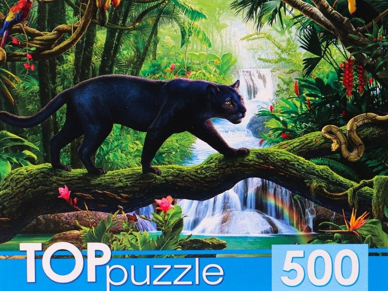 TOPpuzzle ПАЗЛЫ 500 элементов. ЧЕРНАЯ ПАНТЕРА