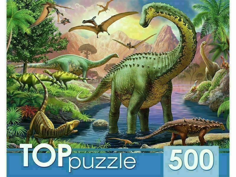 TOPpuzzle ПАЗЛЫ 500 элементов. МИР ДИНОЗАВРОВ №23