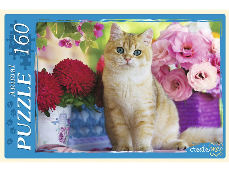 ПАЗЛЫ 160 элементов. РЫЖИЙ КОТЕНОК