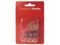 Крючки ЗОЛОТИСТЫЕ с бусинами из стальной проволоки 7,8 см (6шт/уп) 87168