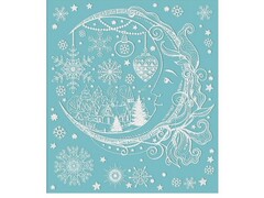 46959 [86029]Оконное украшение МЕСЯЦ (ПВХ, декор. глиттер) с раскраской 15,5*17,5 см 86029