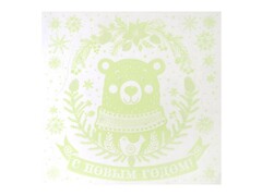 Оконное украшение МИШКА (ПВХ, неоновая) с раскраской 30*29 см 80035