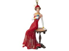 46994&nbsp;[38329]Подвеска елочная ДЕВУШКА И СТОЛ из полирезины 9,5см 38329