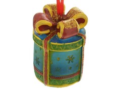 Подвеска елочная ПОДАРОК из полирезины 6,2см 34597