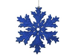 47014 [86761]Подвеска елочная СНЕЖИНКА В СИНЕМ 11,7см в пак. 86761
