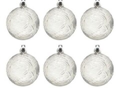 47065 [87316]Набор ШАРЫ ПРОЗРАЧНЫЕ из полистирола 6 см (6шт/уп) 87316