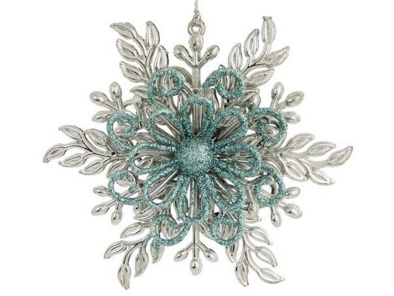 Подвеска елочная ПУШИНКА В ГОЛУБОМ 12*10,5*3см в пак.86739