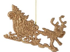 47103 [86787]Подвеска елочная САНИ В ЗОЛОТЕ 7,5см 86787