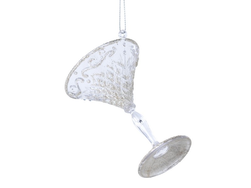 Подвеска елочная СЕРЕБРИСТЫЙ ФУЖЕР 9*6,5*7см в пак. 87137