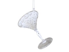 47105 [87137]Подвеска елочная СЕРЕБРИСТЫЙ ФУЖЕР 9*6,5*7см в пак. 87137