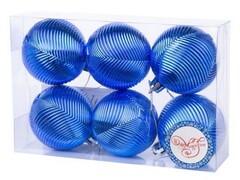 47109 [87772]Набор ШАРЫ СИНИЕ КРУГИ из полистирола 6 см (6шт/уп) 87772
