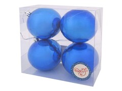 47122 [80767]Набор ШАРЫ СИНИЕ из полистирола 8 см (4шт/уп) 80767